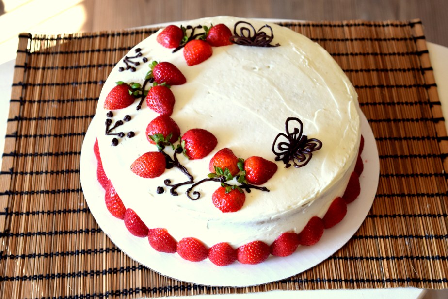 Strawberry Cake (Egg-less)